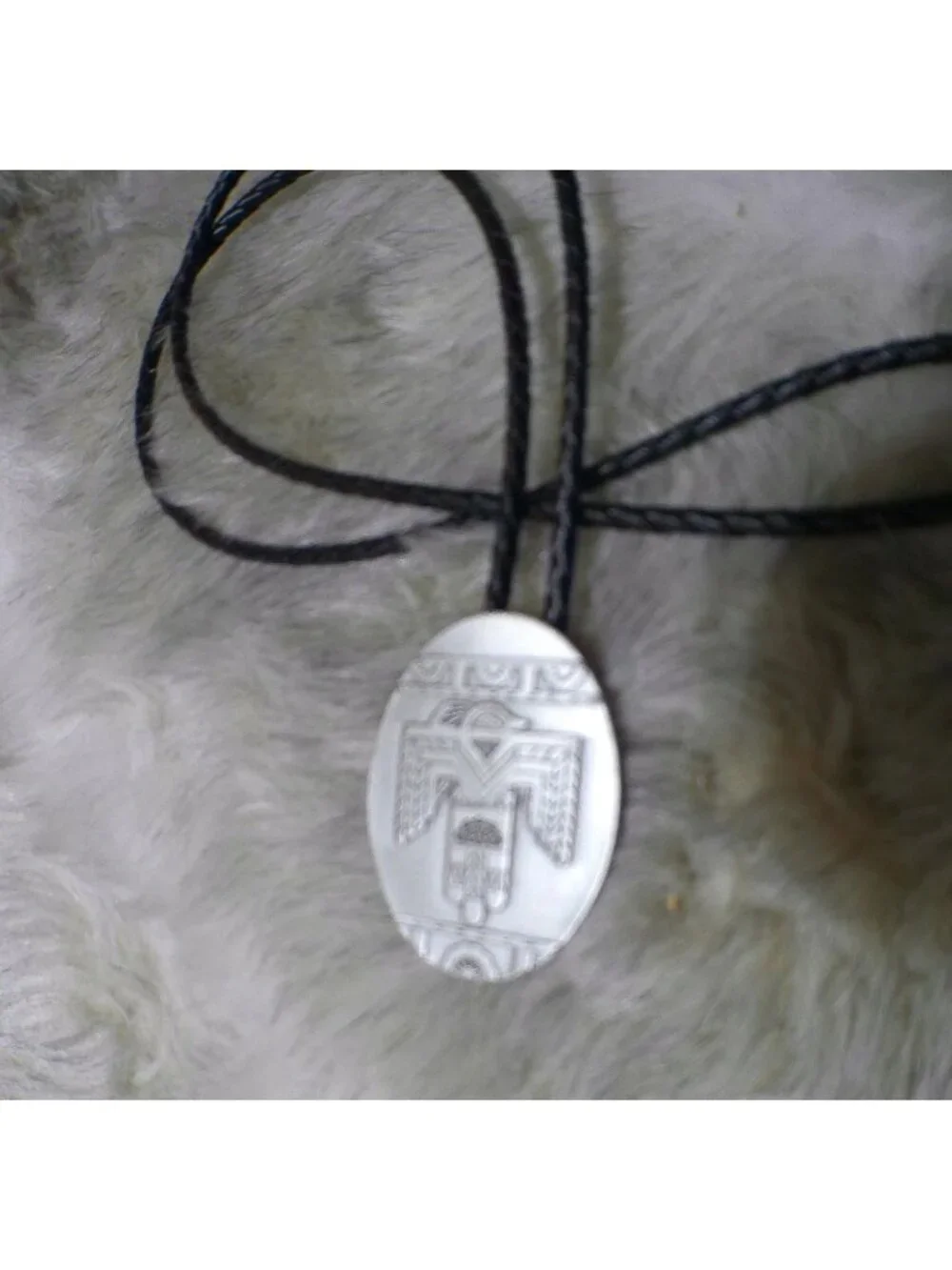 Vintage FORT Tie Necklace Tie Thunderbird Southwestern Native American